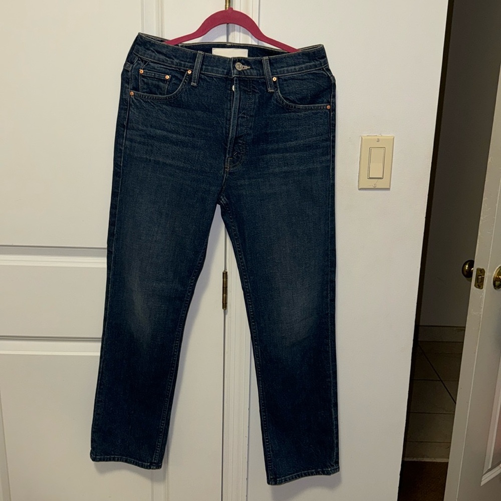 MOTHER Women's Straight Leg Jeans - Dark Blue